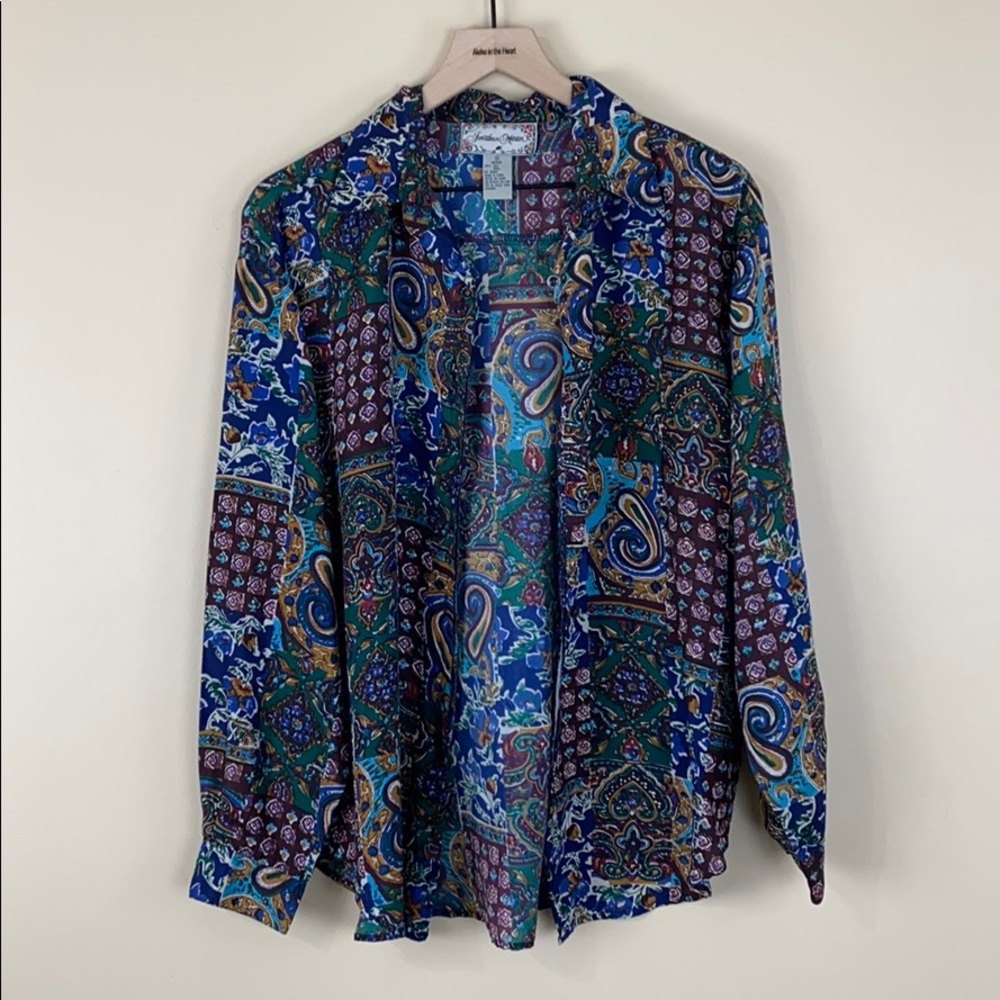 Vintage 100% silk top - Picture 4 of 8